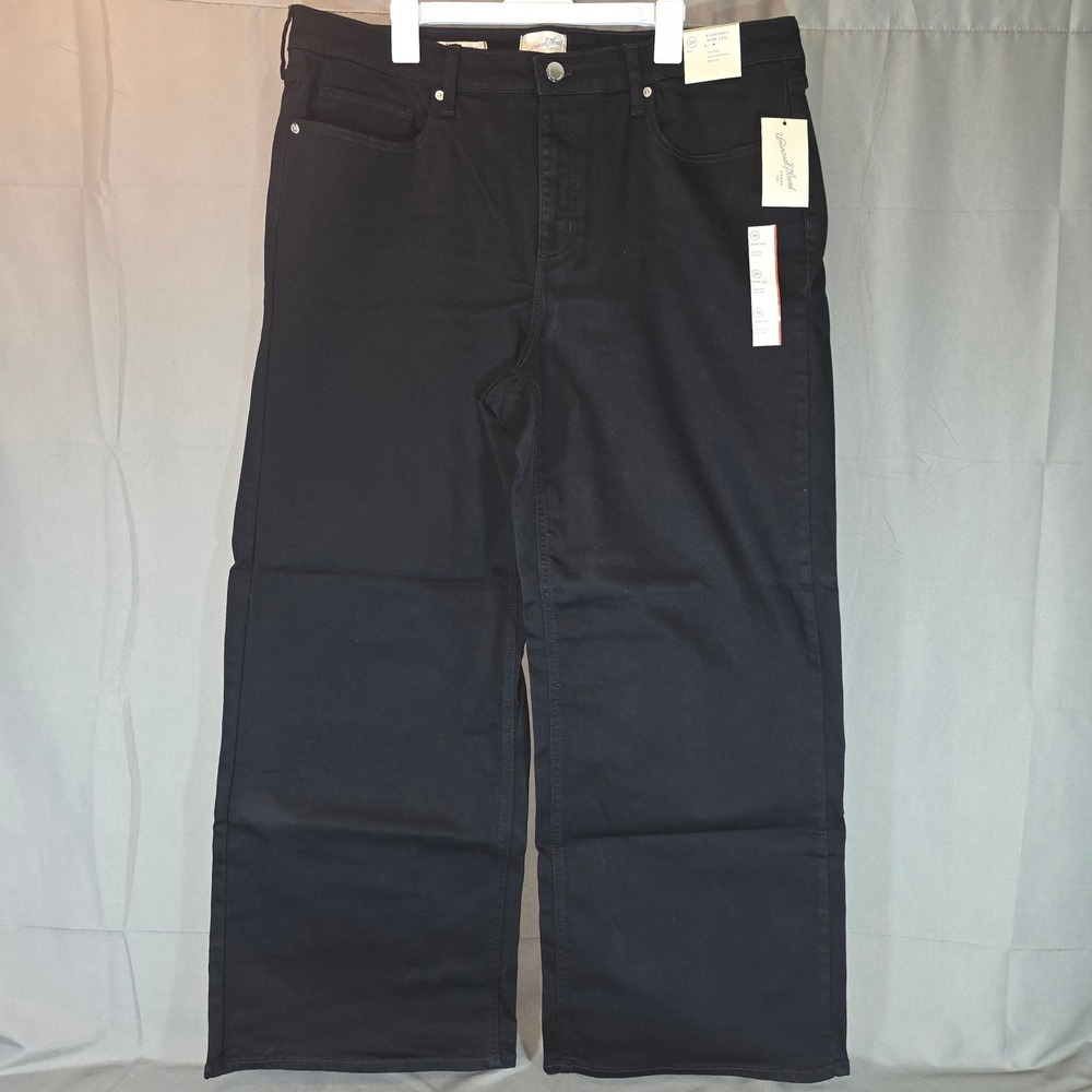 Universal Thread Womens Everyday Wide Leg High Rise Black Jeans Size 20 Regular